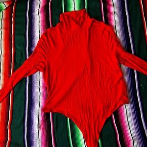 Plus size orange bodysuit